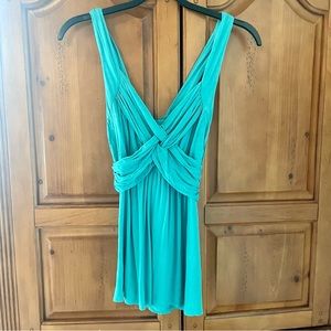 Blue cross draped top